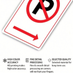 CIFbuy No Parking Right Arrow Tin Sign 8x12in, Resistant Outdoor Metal Plaque, Rustic Directional Wall Art, Wall Art, 2D Flat Unframed De Tin SikTok, Tin SikTok, ic Directional Wall Art Self-sickup Logiop Deque - Image 5