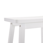 Same Code 38873429 2pcs Pine Wood Saddle Seat Bar Stool White - Image 5