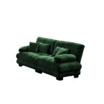 Cloud Couch 2 Seater Sofa for Living Room, Chenille 2 - Seat sofa with 2 Lumbar pillows and 2 throw pillows,Chenille Green - Image 6