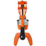 Cast Iron Citrus Juicer , Extra-Large Commercial Grade Manual Hand Press , Heavy Duty Countertop Squeezer for Fresh Orange Juice ,orange color - Image 5