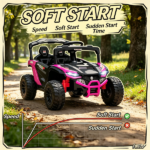 Pink 12V Electric Kids UTV Ride On Truck: Battery Powered with Rear Suspension, Parental Remote for Toddlers 3-5Y - Image 9