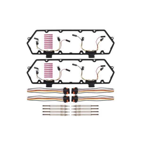 98-03 Fit For Ford 7.3L Glow Plugs Gasket & Glow Plugs MT030011 (Ban the sale oF Amazon & Temu) (No refunds without reason)
