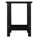 36*36*47cm Single Layer Square HDPE Side Table Black - Image 2