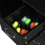 Double Edged Manicure Nail Table with Drawer Black - Image 21