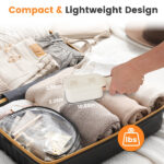 3 in 1 Travel Steamer for Clothes, 1000W Handheld Garment Steamer with 180° Rotating Head - Flat Iron, Hanging & Clip Steamer, Dry/Wet Ironing, 20OZ Leak-Proof Tank, Lightweight for Travel/Home - Image 6