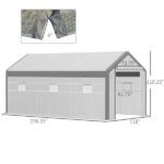 20' x10' x 9' Walk-in Greenhouse with Roll Up Door With 6 Closeable Windows - Image 3