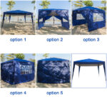 3 x 3m Two Doors & Two Windows Practical Waterproof Right-Angle Folding Tent Blue - Image 71