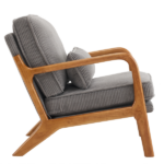 Low Arm Accent Chair - Light Gray Corduroy Upholstered Indoor Lounge Chair, Compact Single Seater with Sturdy Frame (330LBS Weight Capacity) - Image 33