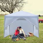 3 x 3m Two Doors & Two Windows Practical Waterproof Right-Angle Folding Tent White - Image 44