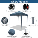 2 x 2m Practical Waterproof Right-Angle Folding Tent Blue - Image 31