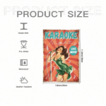 CIFbuy Globleland Vintage Karaoke Metal Tin Sign, Up Women Wall Art, Unframed Music Themed Home Decor 8x12in ikTok, ikTok, Self-inckup Logiopin - Image 2