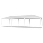 10'x30' Outdoor Party Tent with 8 Removable Sidewalls, Waterproof Canopy Patio Wedding Gazebo, White - Image 14