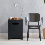 41*41*53.5cm Square Black Gas Storage Garden Iron Side Table - Image 13
