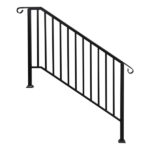 [Same Code 81504920 40310676]Artisasset Matte Black Outdoor 4 Level Iron Handrail - Image 16
