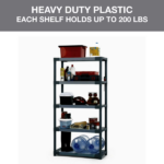 36" Plastic Resin 5-tier Shelving Unit 1,000 lbs Total Capacity - Image 3