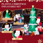 7.5FT Lighted Christmas Inflatable Decoration, Inflatable Christmas Tree with Santa and Snowman, Funny Blow Up Yard Decorations with Built-in LED Lights for Holiday Party Front Yard Lawn Garden Decor - Image 13
