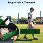 10ft x 3ft Softball Pitching Mat with Artificial Turf, Indoor & Outdoor Training Aid for Pitching Practice -Green - Image 8