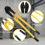 42" Heavy-Duty Medium Bolt Cutter for Fence, Steel Wire, Chain, Screws, Rivets & Medium Padlocks, Ergonomic Soft Rubber Grip Handle - Image 12