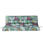 Outdoor Swing Cushions 55 Inch, Waterproof 4" Thick Porch Swing Cushion Replacement with Backrest and Ties, Comfortable 2-3 Seat Pation Swing Pad for Backyard, Garden, Lawn, Outdoor Furniture flower - Image 2