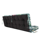 Outdoor Swing Cushions 55 Inch, Waterproof 4" Thick Porch Swing Cushion Replacement with Backrest and Ties, Comfortable 2-3 Seat Pation Swing Pad for Backyard, Garden, Lawn, Outdoor Furniture flower - Image 7