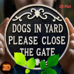 CIFbuy Dogs In Yard Please Close The Gate Round Metal Sign 8x8 Inch 2D Flat Printed Vintage Simple Wall Decor Funny Iron Art Sign 1Pcs TikTok, TikTok, Pcs Self-pickup Logiopics - Image 6