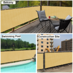 5'X50' Sand HDPE Fence - Image 5