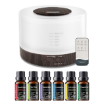 500ml Large Essential Oil Diffuser with Humidifier, Timer & 7 Color Lights – Includes 6 Fragrance Oils for Home, Office, Yoga – Aromatherapy Ultrasonic Diffuser