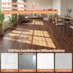 24-Pack Wood Look Vinyl Plank Flooring, 36 Sq.Ft Waterproof PVC Floor Tiles for Home - Image 7