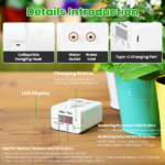 Smart Auto Plant Watering Device Low Noise 4W Efficient Drip Irrigation Kit with Low Water & Low Battery Alarm, 16 Drip Arrows for Indoor Balcony Greenhouse - Image 11