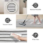 Three-piece kitchen rug set, non-slip and washable, abstract pattern kitchen hallway rug, soft and comfortable, suitable for sinks, floors, entrances, hallways and bathrooms. - Image 3