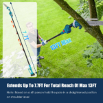 2-in-1 Cordless Pole Saw & Handheld Chainsaw, 1200W Brushless Motor with 2×3000mAh Batteries, 13FT Reach Adjustable Head, Auto Oil Lubrication & Safety Kit for Tree Pruning - Image 8