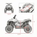 Red 12V Kids Electric ATV – Quad Car with Forward/Reverse, Music, for 3+ Years Old - Image 3
