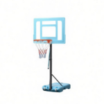 Adjustable Height Portable Basketball Hoop Stand 36.5-48.5 Inch Poolside System with Clear Backboard And Fillable Base for Whole Family - Blue Black Red - Image 2
