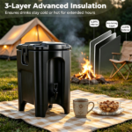 4.4 Gallon 3‑Layer Insulated Beverage Dispenser, Hot & Cold Drink Server with Drip‑Proof Faucet, Leak‑Proof Commercial Drink Container for Catering Parties Camping - Image 6