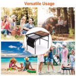 Foldable Camping Table Collapsible Picnic Aluminum Alloy Grill Stand 66LBS Max Load Height Adjustable BBQ Table with Adjustable Height Storage Net 35.43x23.62x26in - Image 5