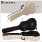 23554151 39" Classical Guitar Hard Case Microgroove Flat Beige - Image 11