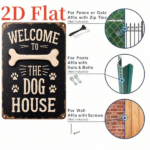 CIFbuy 1pc Vintage Welcome To The Dog House Metal" Sign, Heavy-Duty Rustic Paw Print Bone Pattern Pet Wall Decor, Pet Wall Decor, 2D Flat Unframed Farmh House Metal SiikTok, House Metal SiikTok, t Self-pickup Logiopics - Image 5