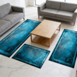 Three-piece kitchen rug set, non-slip and washable, abstract pattern kitchen hallway rug, soft and comfortable, suitable for sinks, floors, entrances, hallways and bathrooms. - Image 12