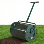 27"×16" Lawn Fertilizer Spreader with Diamond Mesh Clump-Free Garden Compost Spreader - Image 5
