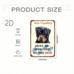 CIFbuy 1pc Rottweiler Warning Sign 2D Flat Unframed Metal" Yard Sign, Weatherproof Rust Resistant Dog Logo Notice Tag 8x12 Inch, Dog Logo Notice Tag 8x12 Inch, Durable Unframed ikTok, Unframed ikTok, t Self-pickup Logiopics - Image 3