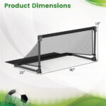 40" Portable Folding Soccer Goal (Size S, Black) - Heavy-Duty Metal Frame, Tear-Resistant PE Net - Image 4