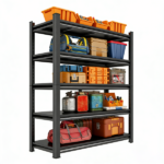 5-Tier Adjustable Storage Shelves for Garage, Capable of Holding 2000LBS - Heavy-Duty Metal Utility Rack Shelf Unit, Ideal for Warehouse, Pantry, Closet, & Kitchen - Image 5