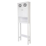 Double Door Fork Toilet Cabinet White - Image 7