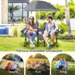 Outdoor camping chair with umbrella - Image 10