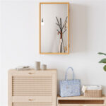 14"×5.5"×24" Bamboo Bathroom Medicine Cabinet with Mirror, Wall Mounted Storage Organizer - Image 8
