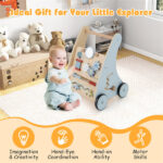 Multi-Functional Baby Activity Walker, Anti-O-Leg Design Wooden Walker with Storage for Toddlers - Image 10
