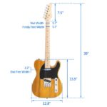 Maple Fingerboard GTL Electric Guitar SS Pickup Transparent Yellow - Image 18