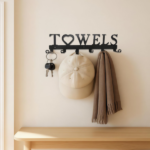 CIFbuy 1pc Premium Metal Wall-Mounted Towel Hook: 6-Hook Space-Saving Storage with Sturdy Row Design, Simple Punch-Free Installation, Ideal for Bathro(TikTok/temu self-pickup orders) - Image 3
