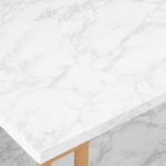 Same Code 35647920 (106 x 50 x 48cm) Simple Double-layer Golden Iron Pipe Marble PVC Coffee Table Rectangular - Image 21