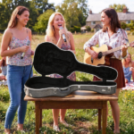 41" Folk Guitar ABS Molded Carrying Case Fits Most Acoustic Guitars Microgroove Grayish Blue - Image 9